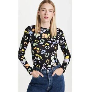 Stine Goya Juno Top in Black Leopard Made in Italy